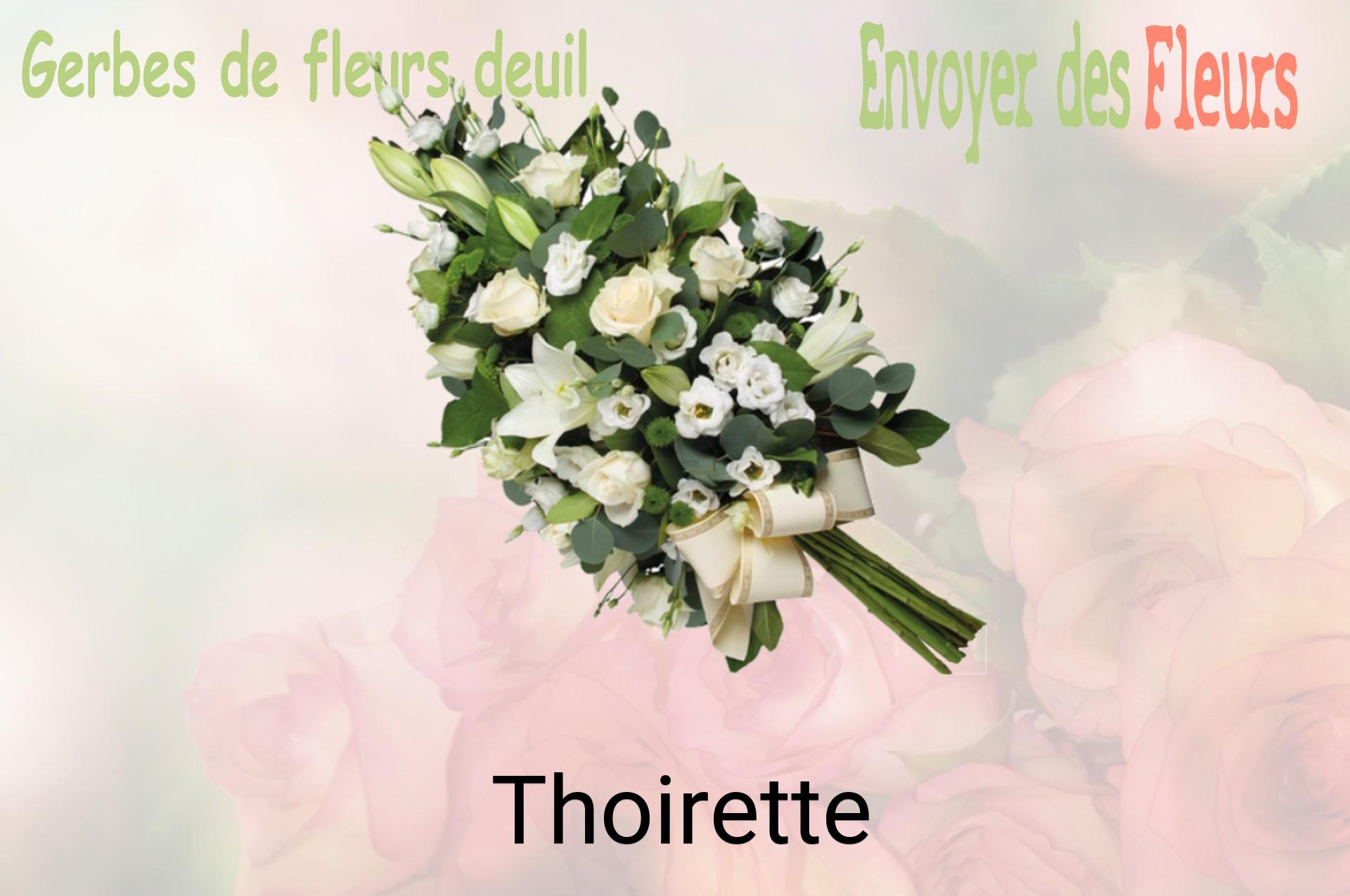 Gerbe de fleurs de deuil livrée à Thoirette